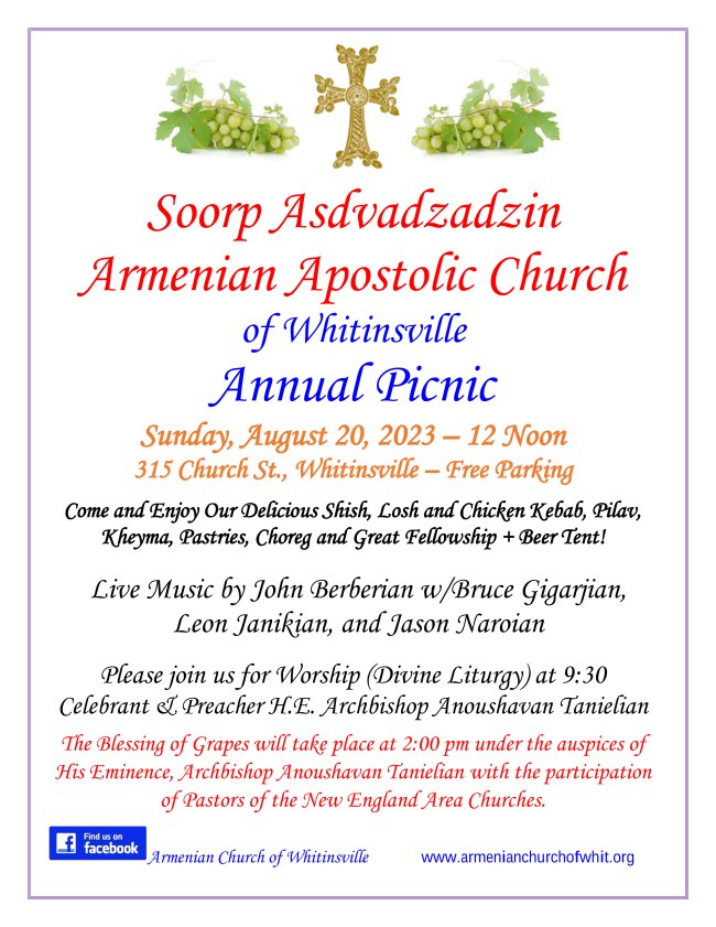 Armenian Apostolic Church of Whitinsville - Picnic